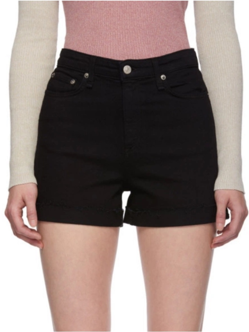 RAG & BONE Black Nina High Rise Short sz 27